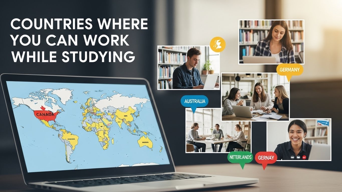 Discover the best countries where international students can work while studying, including work hour limits, visa rules, and benefits.