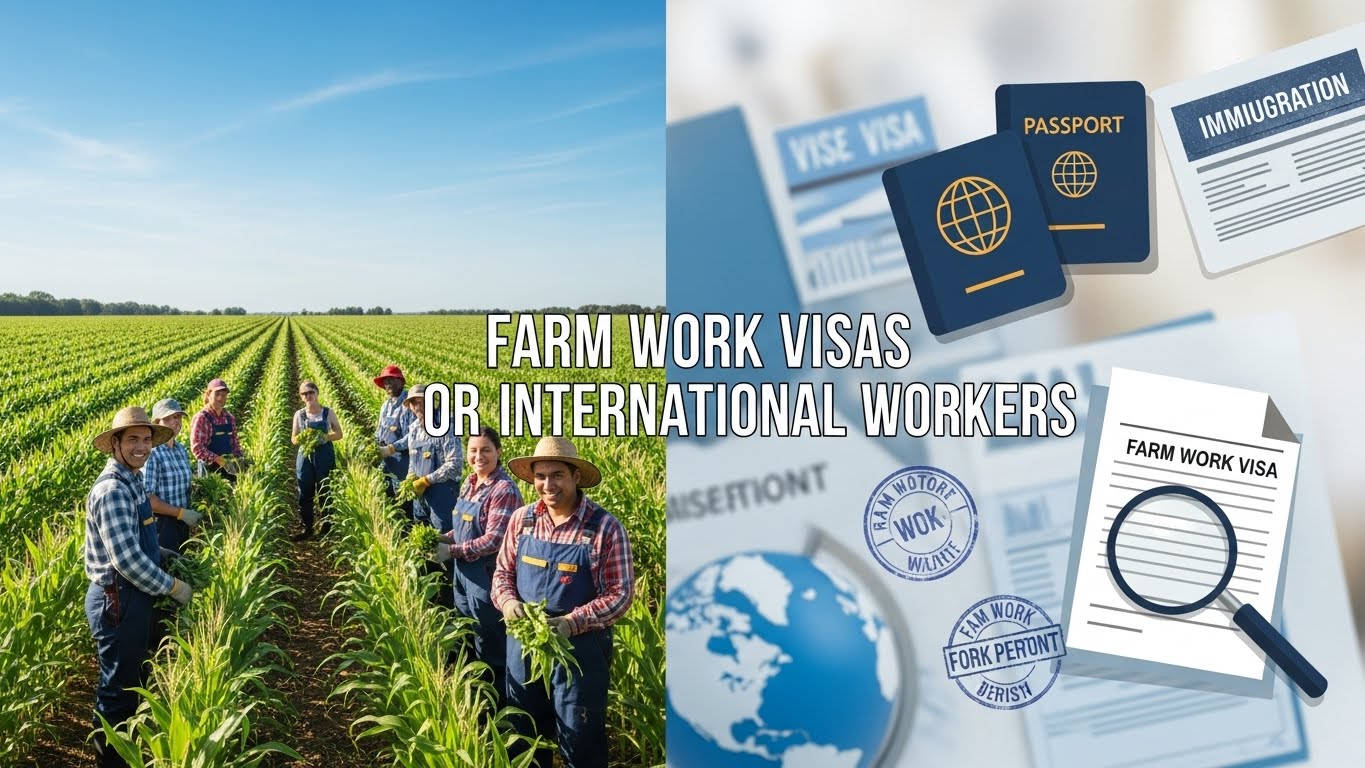 Learn how farm work visas for international workers operate, eligible countries, requirements, benefits, and how to apply legally step by step.